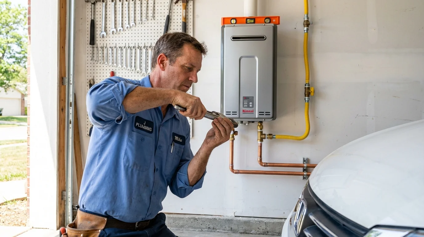 Tankless water heater installation by a Johns Plumbing LLC plumber in Florence